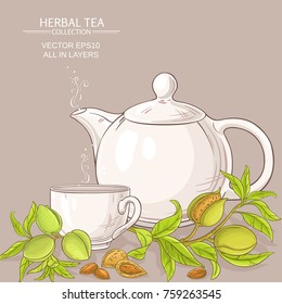 almond tea illustration