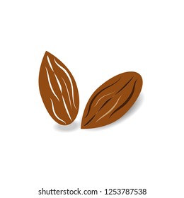 almond vector icon.