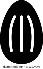 almond Vector illustration on a transparent background. Premium quality symmbols. Glyphs vector icons for concept and graphic design.