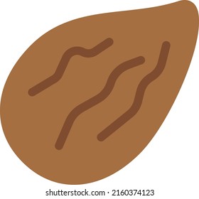 almond  Vector illustration on a transparent background. Premium quality symmbols. Line Color vector icons for concept and graphic design.