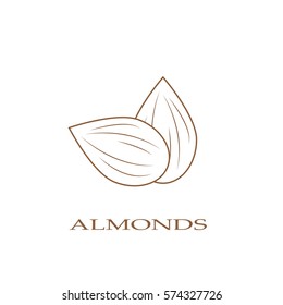 Almonds Icon - Vector Illustrator