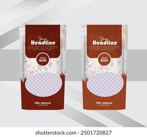 Almendras Producto Embalaje Stand Up Pouch Diseño de Plantilla
