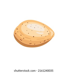 Almonds in a shell abstract illustration. Useful natural product.