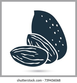 Almonds simple icon