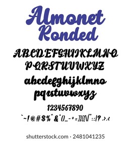 Almonet Rounded is a thick-letter handwritten font masterfully crafted to become a true favorite. Contemporary and fresh, it is perfect for any design you wish to create.