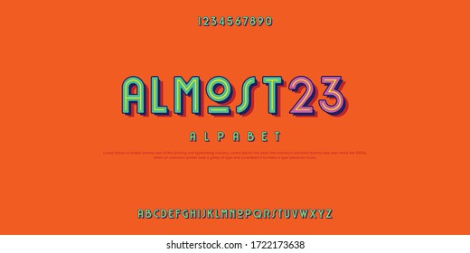 ALMOST 23 font custom buddle retro style