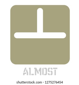 Almost concept icon on white