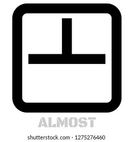 Almost concept icon on white