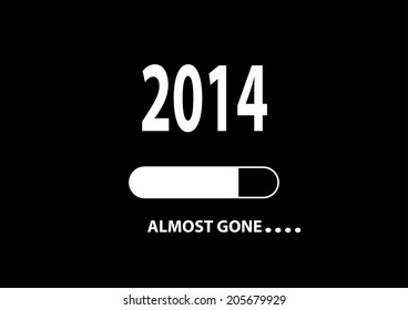 Almost Gone Illustration "2014". Vector