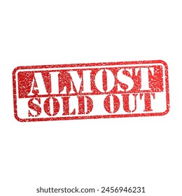 almost sold out stamp vector design