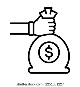 Alms, Donation Icon Logo Design Vector Template Illustration Sign And Symbol Pixels Perfect
