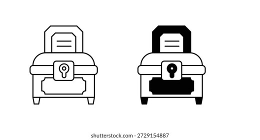 Icono de conjunto de limosna con fondo blanco Vector Ilustración de stock