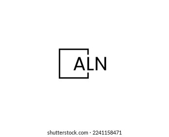 Letra ALN Ilustración del vector de diseño del logotipo inicial