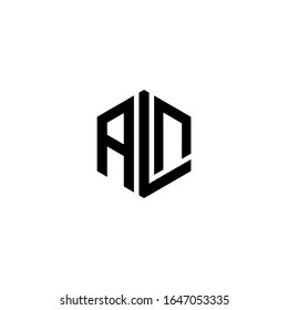 ALN Letter Logo Design polygon Monogram Icon Vector Template