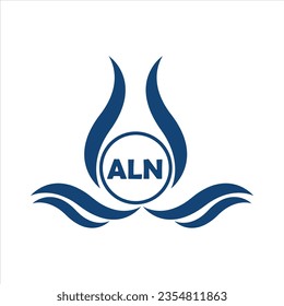 ALN letter logo design with white background in illustrator, ALN Monogram logo design for entrepreneur and business.
