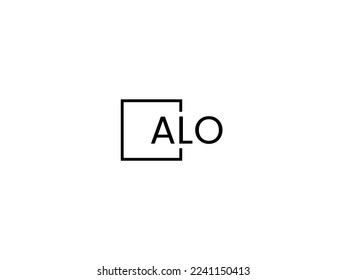 Letra ALO Ilustración del vector de diseño del logotipo inicial