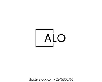 ALO Letter Initial Logo Design Vector Illustration
