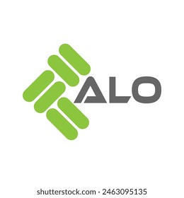 Diseño de Vector de logotipo de letra ALO, logotipo simple y moderno de ALO. ALO diseño de alfabeto lujoso