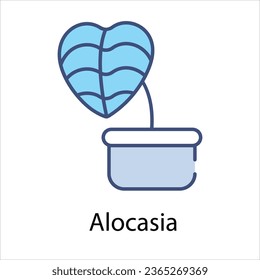 Alocasia icon vector stock illustration