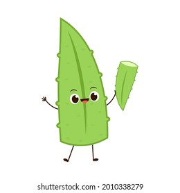 Aloe character design. Aloe cartoon vector. Aloe on white background.
