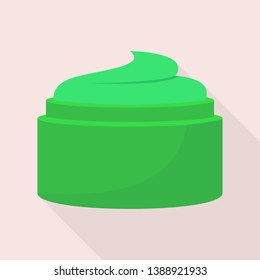 Aloe cream icon. Flat illustration of aloe cream vector icon for web design