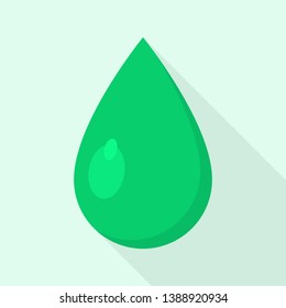 Aloe drop icon. Flat illustration of aloe drop vector icon for web design