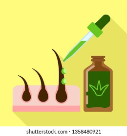 Aloe dropper icon. Flat illustration of aloe dropper vector icon for web design
