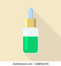 Aloe dropper icon. Flat illustration of aloe dropper vector icon for web design