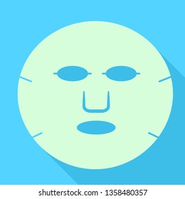 Aloe face mask icon. Flat illustration of aloe face mask vector icon for web design