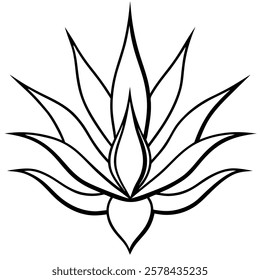 Aloe flower vector on white background