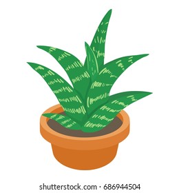Aloe icon. cartoon illustration of aloe vector icon for web