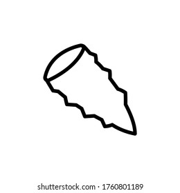 Icono de la hoja de aloe. Línea simple, contorno de elementos vectores de iconos botánicos para ui y ux, sitio web o aplicación móvil