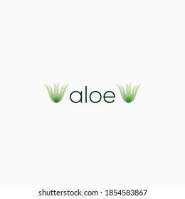 Aloe logo nature design vector 