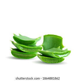 Aloe low poly. Restorative cream. Skin treatment. Aloe shaving gel. Vector illustration. Elements for label design. Aloe in triangulation technique.