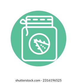 Aloe oil black line icon. Vector illustration. Outline pictogram for web page, mobile app, promo