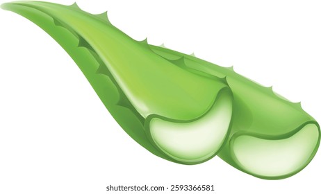 aloe for packaging, shampoo, cream, aloe juice, leaves vector realistic illustration