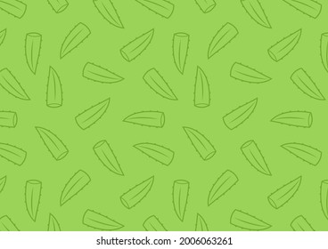 Aloe Pattern Wallpaper. Aloe Symbol.