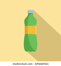 Aloe plastic bottle icon. Flat illustration of aloe plastic bottle vector icon for web design