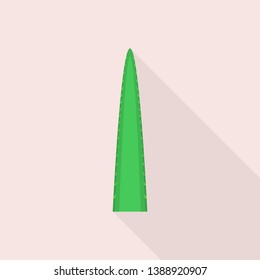 Aloe strong leaf icon. Flat illustration of aloe strong leaf vector icon for web design