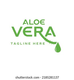 Aloe Vera Aloevera Logo Design Vector.