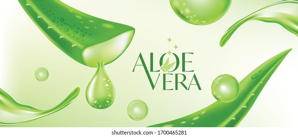 Aloe Vera collagen Serum Skin Care Cosmetic.