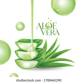 Aloe Vera collagen Serum Skin Care Cosmetic.