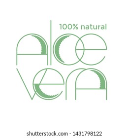 Aloe vera design template for natural cometic, drink, juice, skin care, vitamin, sign, frame. 