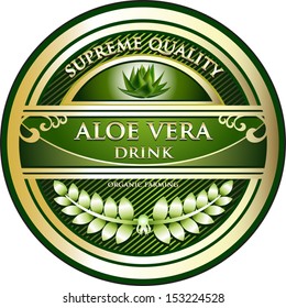 Aloe Vera Drink Vintage Label