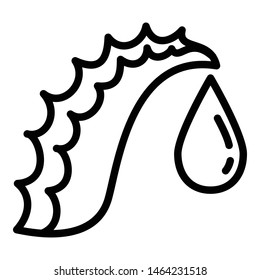 Aloe vera drop icon. Outline aloe vera drop vector icon for web design isolated on white background