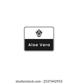 Aloe vera extract label vector for product design element. Best Aloe Vera extract stamp for product packaging design element. Aloe Vera extract logo for packaging design element.