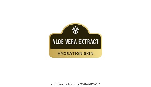 Aloe vera extract label vector EPS. Best Aloe Vera extract stamp for product packaging design element. Aloe Vera extract logo for packaging design element.