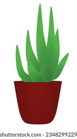 Aloe vera flower. vector illustration