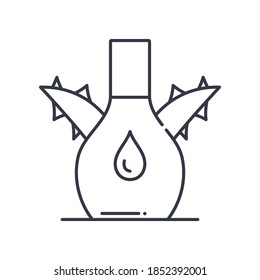 Aloe vera gel icon, linear isolated illustration, thin line vector, web design sign, outline concept symbol with editable stroke on white background.