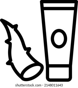 aloe vera gel Vector illustration on a transparent background.Premium quality symmbols.Thin line vector icon for concept and graphic design.